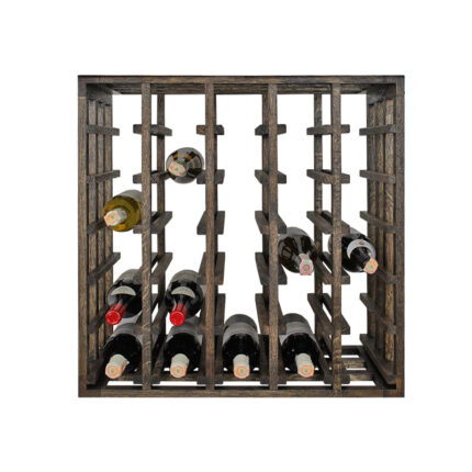 Winenest vinholder i røget egetræ samlet