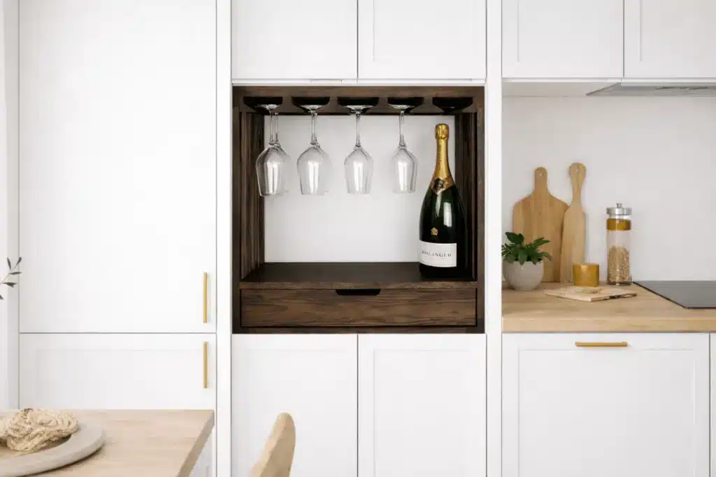 Wine Racks for Kitchens Design Placement Materials